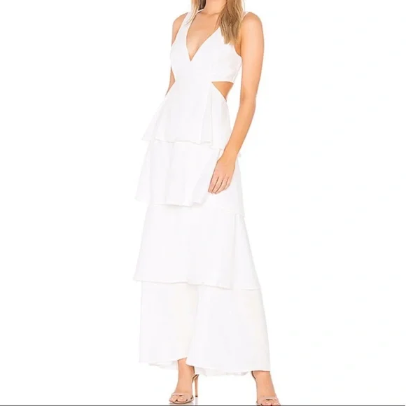 Bardot | Dresses | Bardot Cutout Ruffle Tiered Maxi Dress Never Worn |  Poshmark